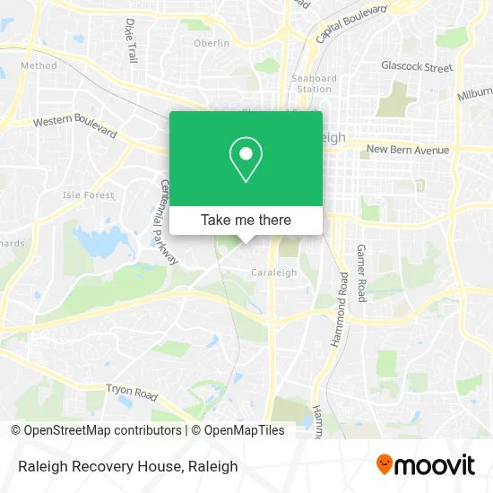 Raleigh Recovery House map