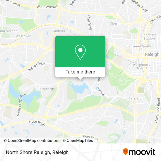 North Shore Raleigh map