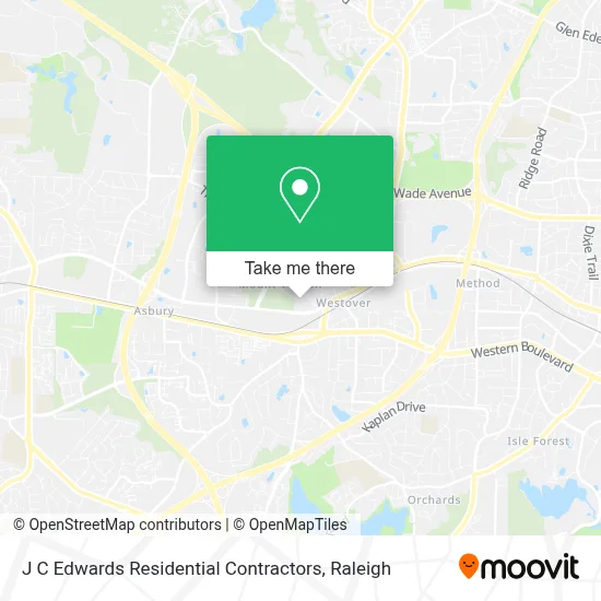 J C Edwards Residential Contractors map