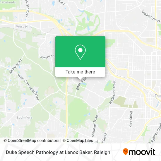 Duke Speech Pathology at Lenox Baker map