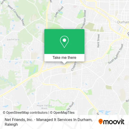 Net Friends, Inc. - Managed It Services In Durham map