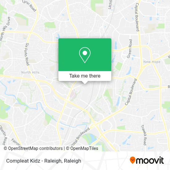 Compleat Kidz - Raleigh map