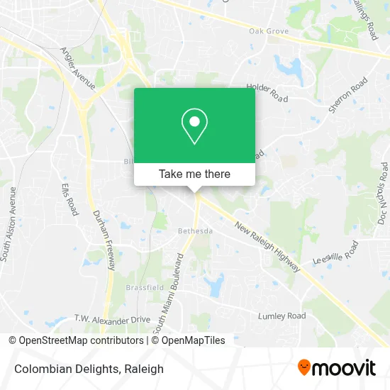 Colombian Delights map