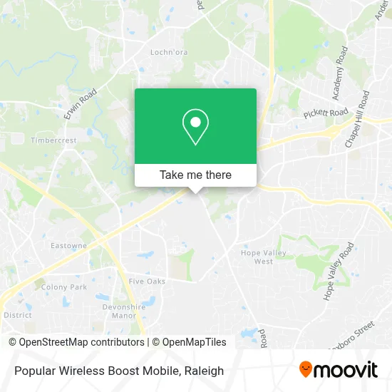 Popular Wireless Boost Mobile map