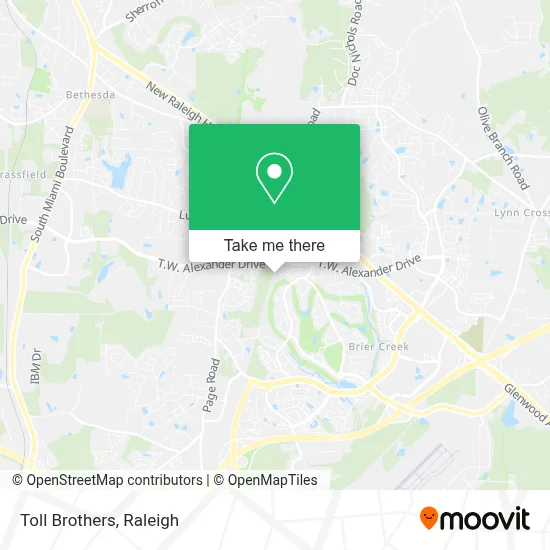 Toll Brothers map