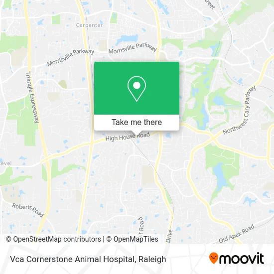 Vca Cornerstone Animal Hospital map