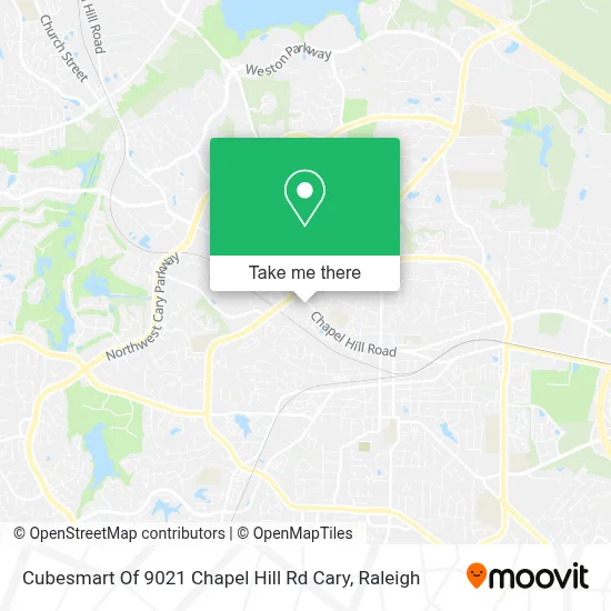 Cubesmart Of 9021 Chapel Hill Rd Cary map