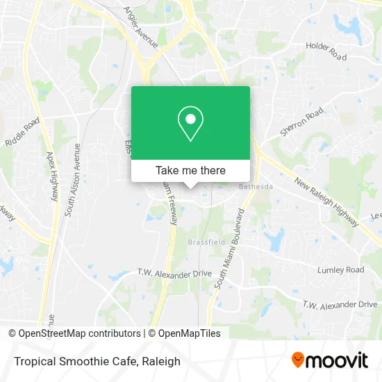 Tropical Smoothie Cafe map