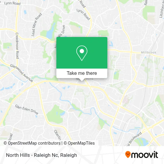 North Hills - Raleigh Nc map
