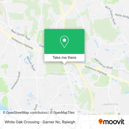 White Oak Crossing - Garner Nc map
