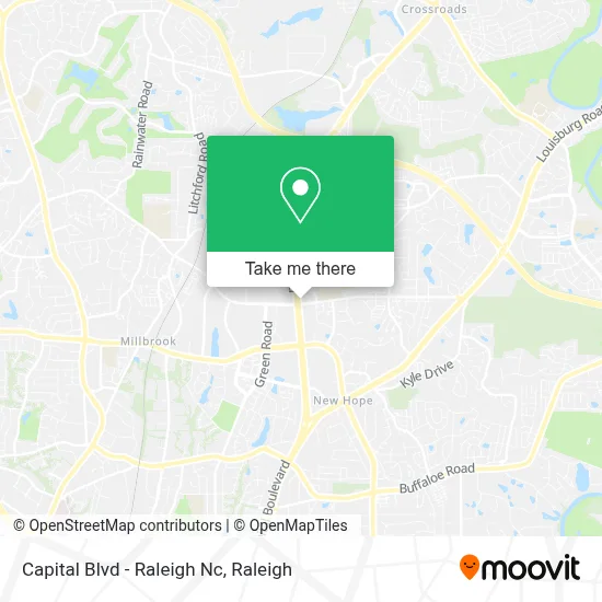 Capital Blvd - Raleigh Nc map