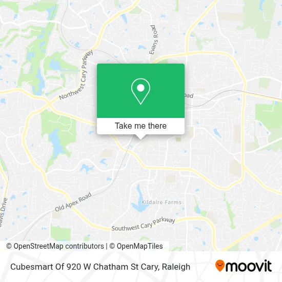 Cubesmart Of 920 W Chatham St Cary map