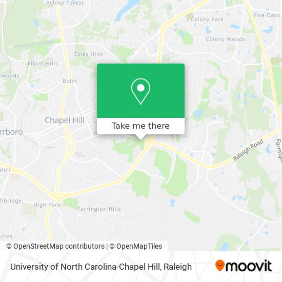 University of North Carolina-Chapel Hill map