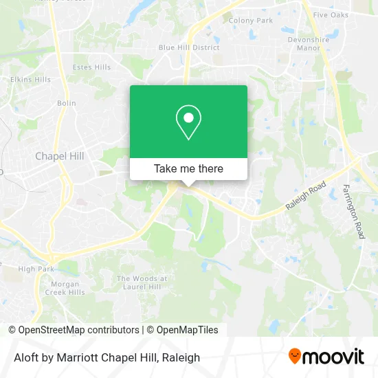Aloft by Marriott Chapel Hill map