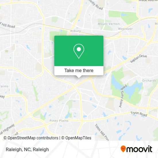 Raleigh, NC map