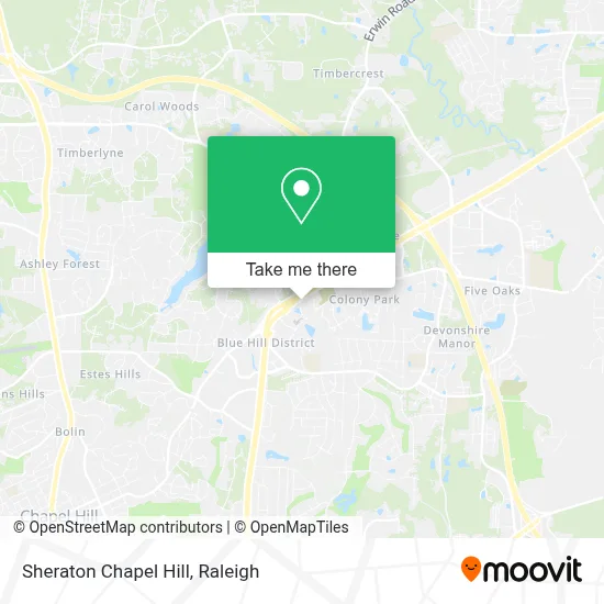 Sheraton Chapel Hill map