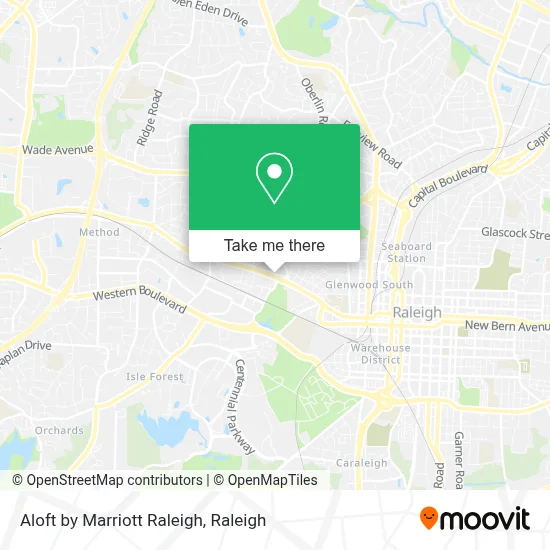 Aloft by Marriott Raleigh map