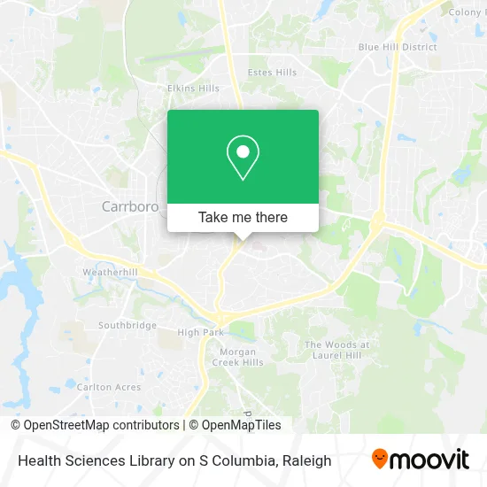 Health Sciences Library on S Columbia map