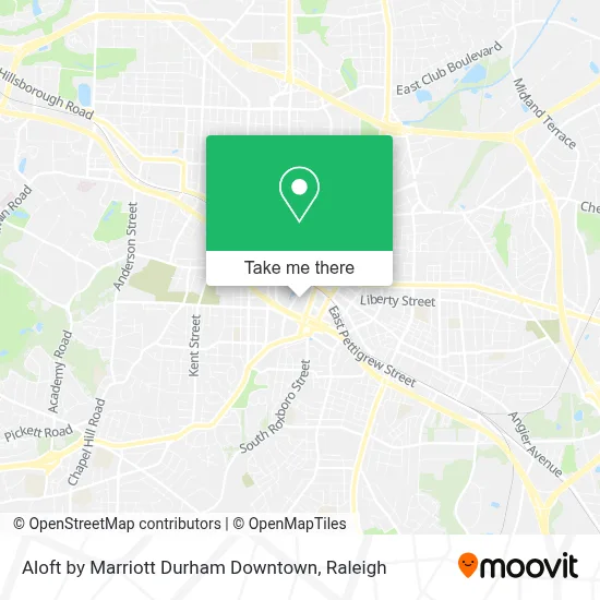 Aloft by Marriott Durham Downtown map
