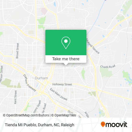 Mapa de Tienda Mi Pueblo, Durham, NC