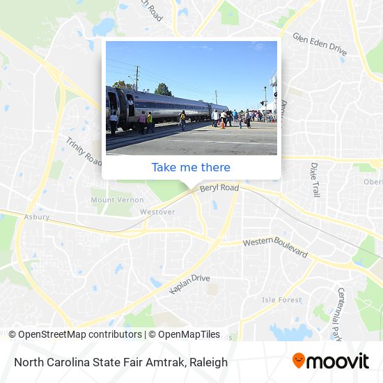 How to get to North Carolina State Fair Amtrak in Raleigh by bus?