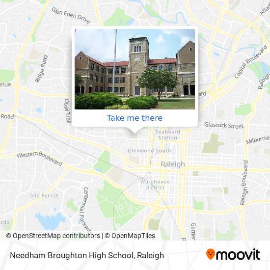 Needham Broughton High School map