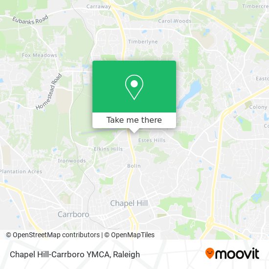 Mapa de Chapel Hill-Carrboro YMCA