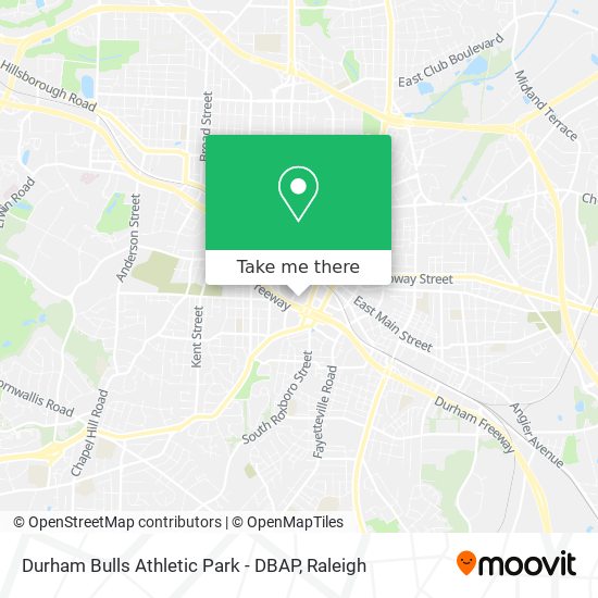 Durham Bulls Athletic Park - DBAP map