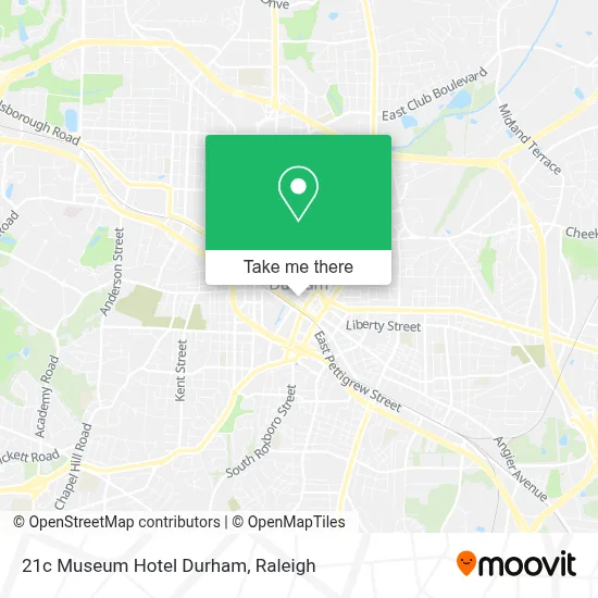 21c Museum Hotel Durham map