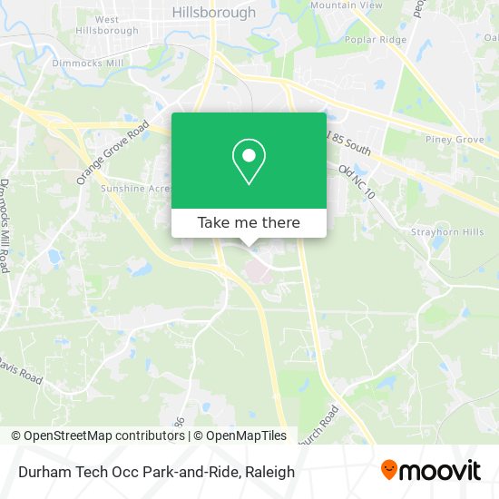 Durham Tech Occ Park-and-Ride map