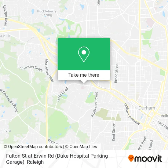 Fulton St at Erwin Rd (Duke Hospital Parking Garage) map