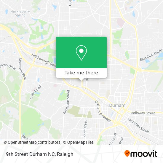 9th Street Durham NC map