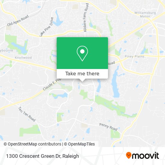 Mapa de 1300 Crescent Green Dr
