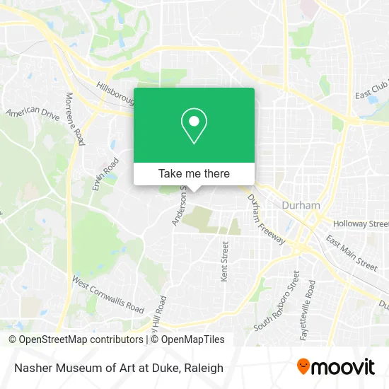 Nasher Museum of Art at Duke map