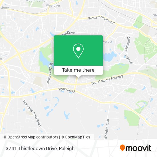 Mapa de 3741 Thistledown Drive