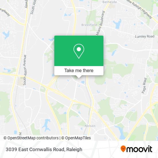 3039 East Cornwallis Road map