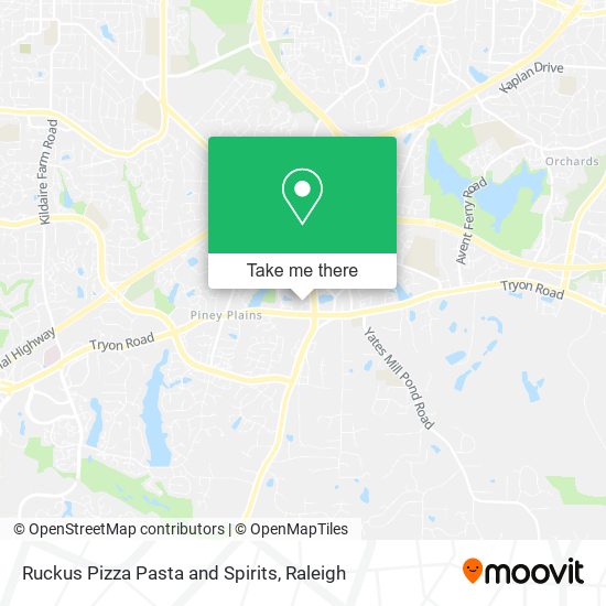 Ruckus Pizza Pasta and Spirits map