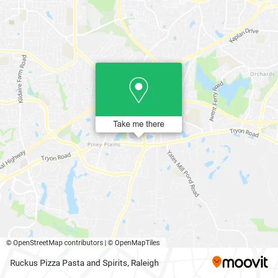 Ruckus Pizza Pasta and Spirits map