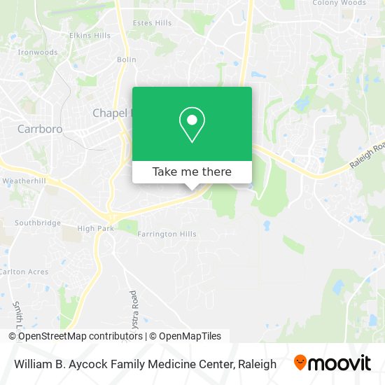 Mapa de William B. Aycock Family Medicine Center