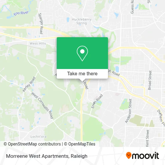 Morreene West Apartments map