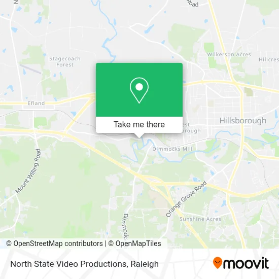 North State Video Productions map