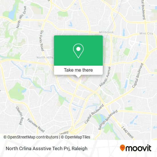 Mapa de North Crlina Assstive Tech Prj