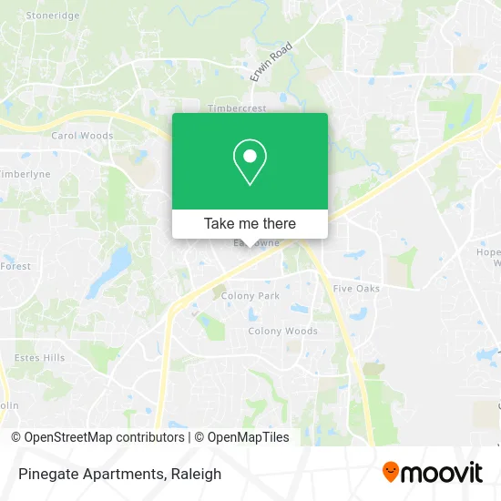 Pinegate Apartments map