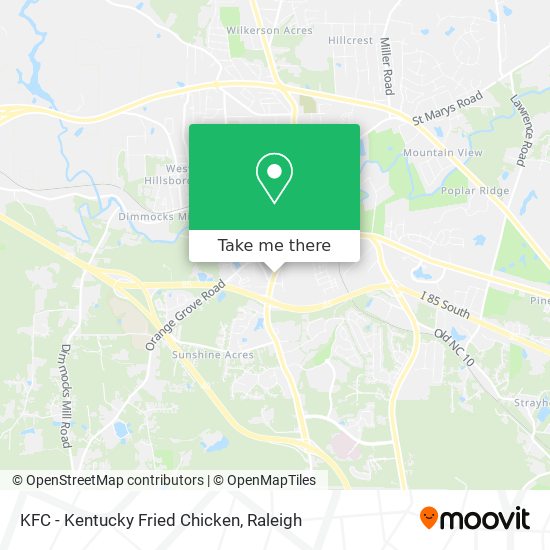 KFC - Kentucky Fried Chicken map