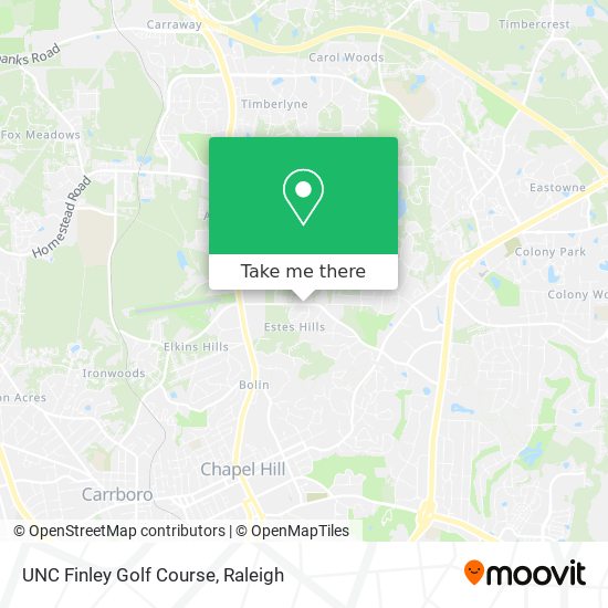 UNC Finley Golf Course map
