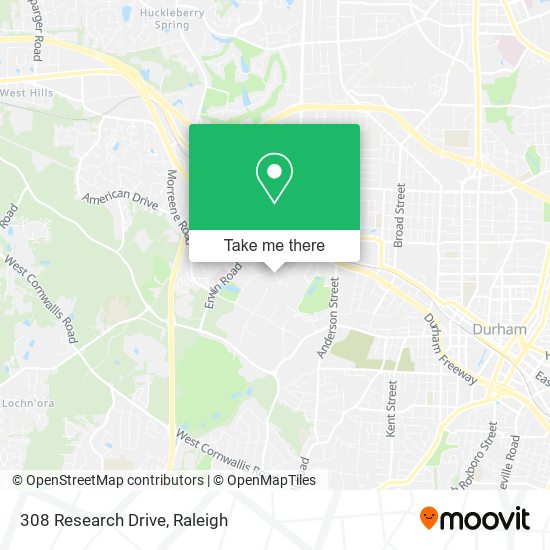 Mapa de 308 Research Drive