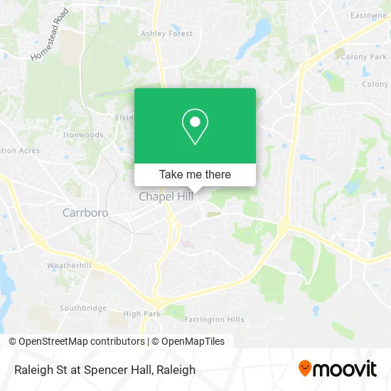 Raleigh St at Spencer Hall map