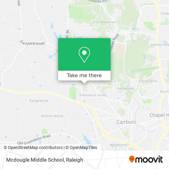 Mapa de Mcdougle Middle School