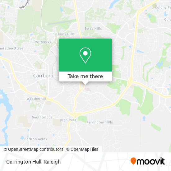 Carrington Hall map