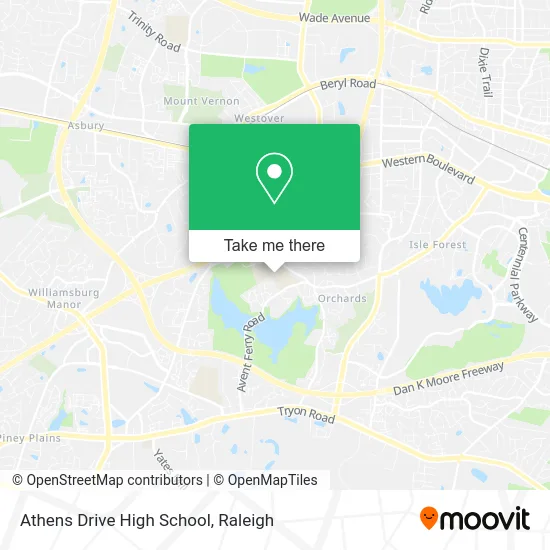 Athens Drive High School map